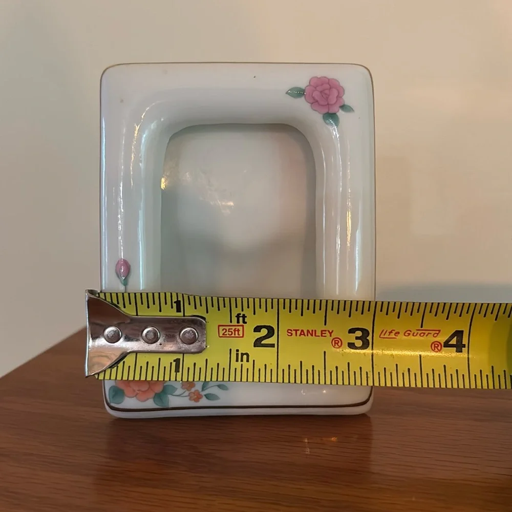 Vintage Russ Porcelain Frame, 3 in x 4 in